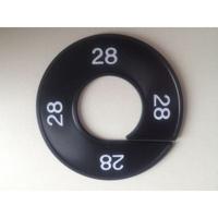 Maatring 9cm zwart/wit 28