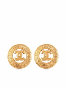 CHANEL Pre-Owned boucles d'oreilles CC à fermoir clip (années 1980)