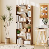 6-laags Boekenrek Houten rek Staand rek Decoratief Opbergrek 69 x 22 x 163 cm