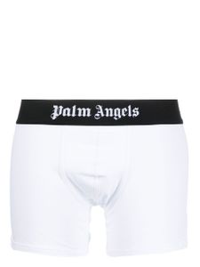 Palm Angels boxer à taille à logo - Blanc