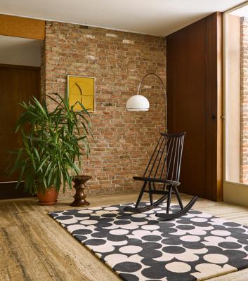Orla Kiely - Puzzle Flower Slate 060905 - 250x350 cm Vloerkleed