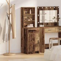 Highboard met lade Oud hout 40 x 40,5 x 135 cm Bewerkt hout