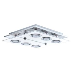 Eglo Led plafondlamp Cabo Square 6x3w - 3000K - 34cm chroom 30932