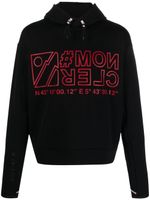 Moncler Grenoble hoodie en jersey à logo imprimé - Noir - thumbnail