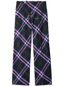 Burberry plaid-check wool trousers - Vert