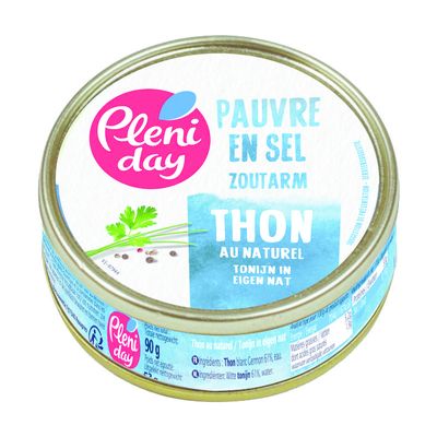 Pleniday Tonijn naturel zoutarm bio (90 gr)
