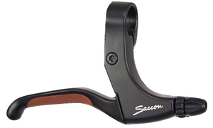 Saccon Vwp remgreepset zwart met bruin rubber tpr