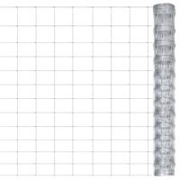 VidaXL Tuinhek 50x1,25 m gegalvaniseerd staal zilverkleurig