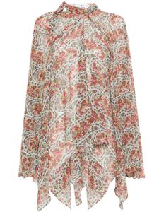 ETRO blouse drapée à fleurs - Rose