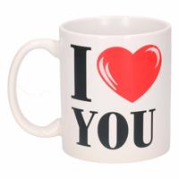 I Love You beker / koffiemok - 300 ml - Valentijnsdag - valentijn cadeautje voor hem / haar