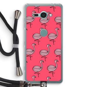 Flamingo: Sony Xperia XZ2 Compact Transparant Hoesje met koord