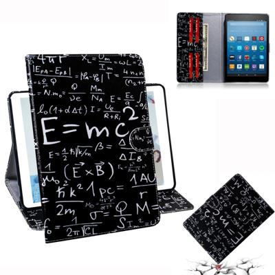 Formule patroon horizontale Flip lederen case voor Amazon Kindle Fire HD 8 2015/2016/2017/2018 met houder & Card slot & portemonnee