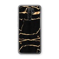Gouden marmer: Xiaomi Redmi 9 Transparant Hoesje