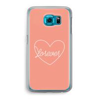 Forever heart: Samsung Galaxy S6 Transparant Hoesje