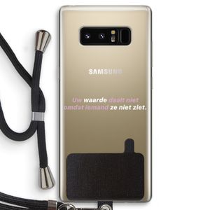 uw waarde daalt niet: Samsung Galaxy Note 8 Transparant Hoesje met koord