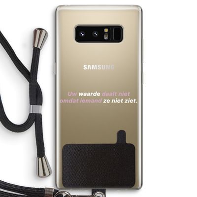 uw waarde daalt niet: Samsung Galaxy Note 8 Transparant Hoesje met koord