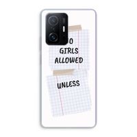 No Girls Allowed Unless: Xiaomi 11T Pro Transparant Hoesje