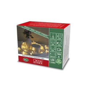 Konstsmide 3293-503 Lichtketting Binnen werkt op batterijen Aantal lampen 20 LED Warmwit Verlichte lengte: 1.9 m Timer