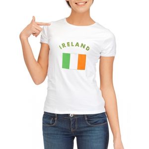 Wit dames t-shirt Ierland