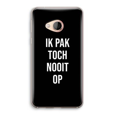 Ik pak nooit op - Zwart: HTC U Play Transparant Hoesje