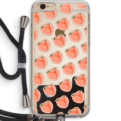 Just peachy: iPhone 6 PLUS / 6S PLUS Transparant Hoesje met koord