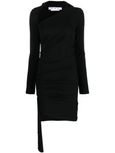 Off-White asymmetric ruched minidress - Noir