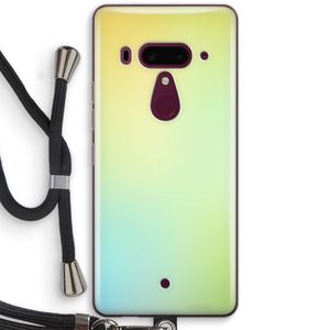 Minty mist pastel: HTC U12+ Transparant Hoesje met koord