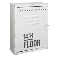 Atmosphera Sleutelkastje - metaal - wit - 23 x 9 x 30 cm - voor 6 sleutels