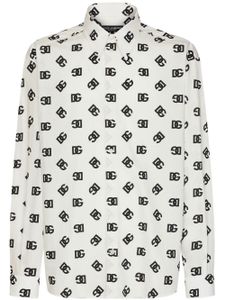 Dolce & Gabbana chemise DG Monogram en coton - Blanc