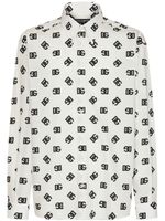 Dolce & Gabbana chemise DG Monogram en coton - Blanc - thumbnail