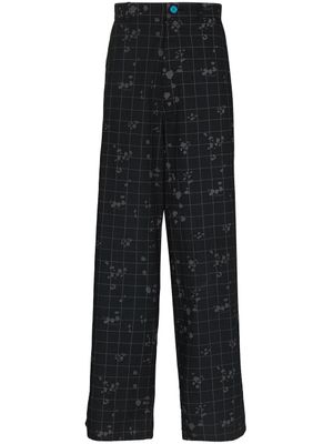 Undercover pantalon ample à carreaux - Noir