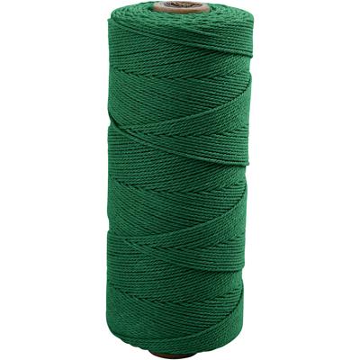 Creativ Company Macramé koord, l: 315 m, dikte 1 mm, dunne kwaliteit 12/12, groen, 220 gr/ 1 bol