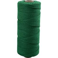 Creativ Company Macramé koord, l: 315 m, dikte 1 mm, dunne kwaliteit 12/12, groen, 220 gr/ 1 bol