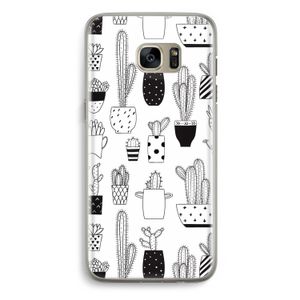 Cactusmotief: Samsung Galaxy S7 Edge Transparant Hoesje