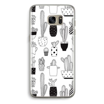 Cactusmotief: Samsung Galaxy S7 Edge Transparant Hoesje