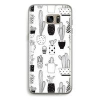 Cactusmotief: Samsung Galaxy S7 Edge Transparant Hoesje
