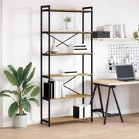 Boekenkast artisanaal eikenkleurig 80 x 30 x 188 cm