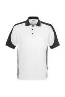 Hakro 839 Polo shirt Contrast MIKRALINAR® - White/Anthracite - 5XL - thumbnail