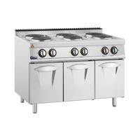 Commerciële elektrische kookplaat - 15.6 kW - 6 platen - basis kast - Royal Catering
