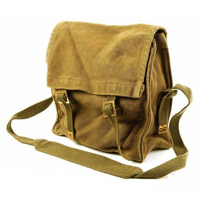 Pukkel schoudertas Army - legergroen - canvas - 25 x 24 x 10 cm