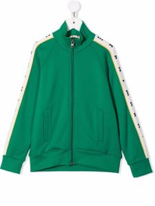 Marni Kids veste bomber à bande logo - Vert