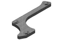 Team Corally - Suspension arm stiffener - A - Lower Front - Right - Graphite 3mm (C-00180-232) - thumbnail