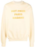 Drôle De Monsieur sweat en coton à slogan imprimé - Jaune