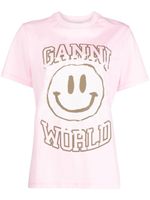 GANNI t-shirt à coupe ample - Rose GANNI t-shirt à coupe ample - Rose