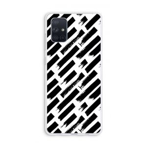 Zwarte vegen: Galaxy A71 Transparant Hoesje
