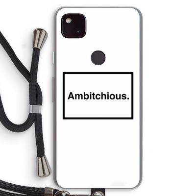 Ambitchious: Pixel 4a 5G Transparant Hoesje met koord