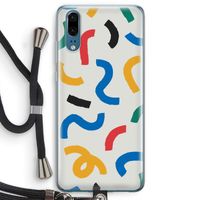 Illustratieve pop 2: Huawei P20 Transparant Hoesje met koord