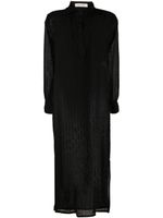 Giuliva Heritage robe-chemise longue à rayures - Noir