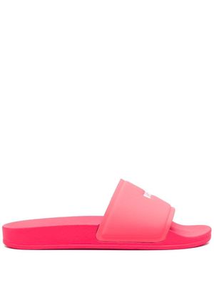 MSGM claquettes à logo imprimé - Rose