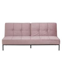 Leen Bakker - Slaapbank Linz - - Velvet - Roze - 95x198x87 Cm